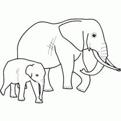 ぬりえページ: 象 (動物) #6364 - 無料の印刷可能なぬりえページ