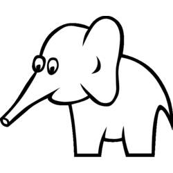 ぬりえページ: 象 (動物) #6374 - 無料の印刷可能なぬりえページ