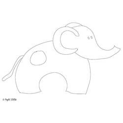 ぬりえページ: 象 (動物) #6378 - 無料の印刷可能なぬりえページ