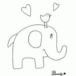 ぬりえページ: 象 (動物) #6381 - 無料の印刷可能なぬりえページ