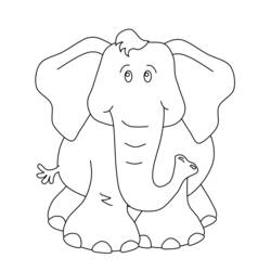 ぬりえページ: 象 (動物) #6385 - 無料の印刷可能なぬりえページ