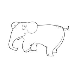 ぬりえページ: 象 (動物) #6390 - 無料の印刷可能なぬりえページ