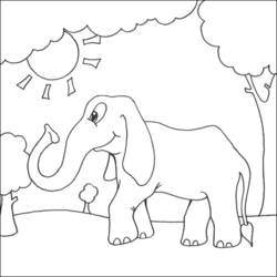 ぬりえページ: 象 (動物) #6393 - 無料の印刷可能なぬりえページ