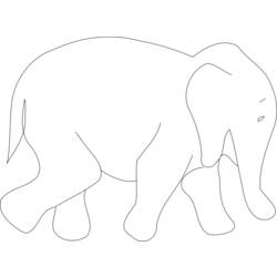 ぬりえページ: 象 (動物) #6396 - 無料の印刷可能なぬりえページ