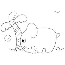 ぬりえページ: 象 (動物) #6399 - 無料の印刷可能なぬりえページ