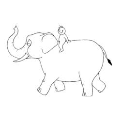 ぬりえページ: 象 (動物) #6411 - 無料の印刷可能なぬりえページ