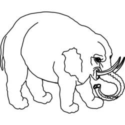 ぬりえページ: 象 (動物) #6420 - 無料の印刷可能なぬりえページ