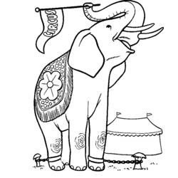 ぬりえページ: 象 (動物) #6422 - 無料の印刷可能なぬりえページ