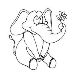 ぬりえページ: 象 (動物) #6428 - 無料の印刷可能なぬりえページ