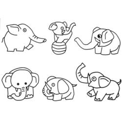 ぬりえページ: 象 (動物) #6433 - 無料の印刷可能なぬりえページ