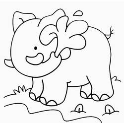 ぬりえページ: 象 (動物) #6453 - 無料の印刷可能なぬりえページ