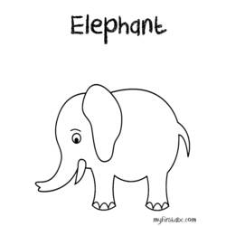 ぬりえページ: 象 (動物) #6464 - 無料の印刷可能なぬりえページ