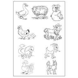 ぬりえページ: 農場の動物 (動物) #21424 - 無料の印刷可能なぬりえページ