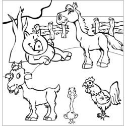 ぬりえページ: 農場の動物 (動物) #21499 - 無料の印刷可能なぬりえページ