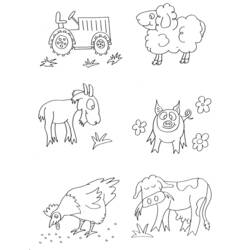 ぬりえページ: 農場の動物 (動物) #21570 - 無料の印刷可能なぬりえページ
