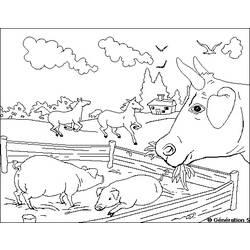 ぬりえページ: 農場の動物 (動物) #21663 - 無料の印刷可能なぬりえページ