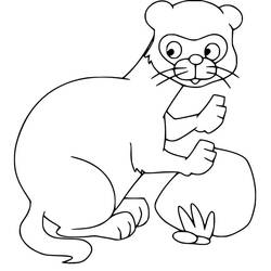 ぬりえページ: フェレット (動物) #205401 - 無料の印刷可能なぬりえページ