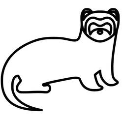 ぬりえページ: フェレット (動物) #205403 - 無料の印刷可能なぬりえページ