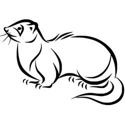 ぬりえページ: フェレット (動物) #205410 - 無料の印刷可能なぬりえページ