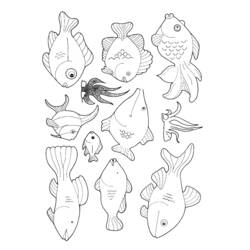 ぬりえページ: 魚 (動物) #17029 - 無料の印刷可能なぬりえページ