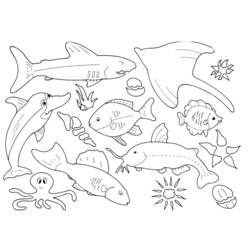 ぬりえページ: 魚 (動物) #17203 - 無料の印刷可能なぬりえページ