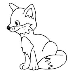 ぬりえページ: 狐 (動物) #14964 - 無料の印刷可能なぬりえページ