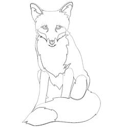ぬりえページ: 狐 (動物) #14969 - 無料の印刷可能なぬりえページ