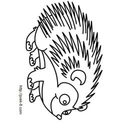 ぬりえページ: ハリネズミ (動物) #8249 - 無料の印刷可能なぬりえページ