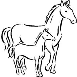 ぬりえページ: 馬 (動物) #2208 - 無料の印刷可能なぬりえページ