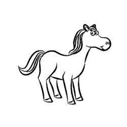 ぬりえページ: 馬 (動物) #2253 - 無料の印刷可能なぬりえページ