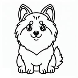 ぬりえ: ハスキー - 無料の印刷可能なぬりえページ