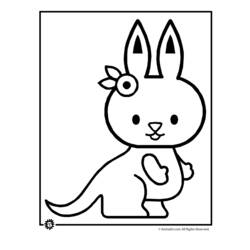 ぬりえページ: カンガルー (動物) #9173 - 無料の印刷可能なぬりえページ
