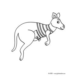 ぬりえページ: カンガルー (動物) #9187 - 無料の印刷可能なぬりえページ