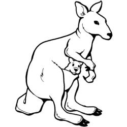ぬりえページ: カンガルー (動物) #9195 - 無料の印刷可能なぬりえページ