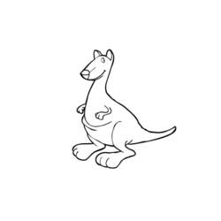 ぬりえページ: カンガルー (動物) #9227 - 無料の印刷可能なぬりえページ