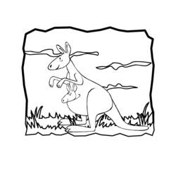 ぬりえページ: カンガルー (動物) #9251 - 無料の印刷可能なぬりえページ