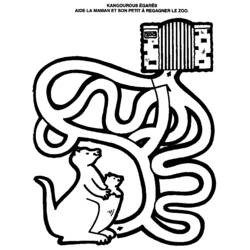 ぬりえページ: カンガルー (動物) #9254 - 無料の印刷可能なぬりえページ