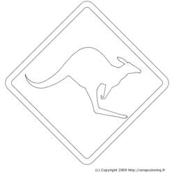 ぬりえページ: カンガルー (動物) #9256 - 無料の印刷可能なぬりえページ