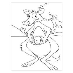 ぬりえページ: カンガルー (動物) #9258 - 無料の印刷可能なぬりえページ