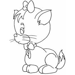 ぬりえページ: 子猫 (動物) #18052 - 無料の印刷可能なぬりえページ
