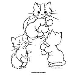 ぬりえページ: 子猫 (動物) #18061 - 無料の印刷可能なぬりえページ