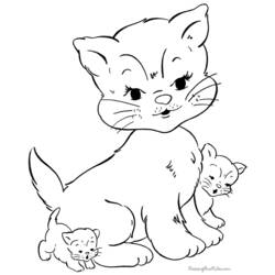 ぬりえページ: 子猫 (動物) #18064 - 無料の印刷可能なぬりえページ