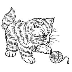 ぬりえ: 子猫 - 無料の印刷可能なぬりえページ