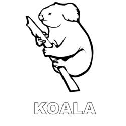 ぬりえページ: コアラ (動物) #9352 - 無料の印刷可能なぬりえページ