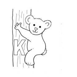 ぬりえページ: コアラ (動物) #9417 - 無料の印刷可能なぬりえページ