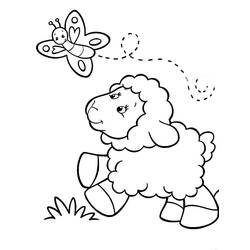 ぬりえページ: 子羊 (動物) #183 - 無料の印刷可能なぬりえページ