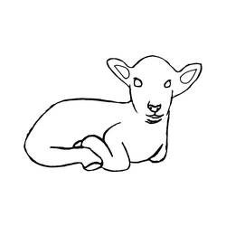 ぬりえページ: 子羊 (動物) #204 - 無料の印刷可能なぬりえページ