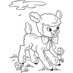 ぬりえページ: 子羊 (動物) #219 - 無料の印刷可能なぬりえページ