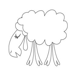ぬりえページ: 子羊 (動物) #220 - 無料の印刷可能なぬりえページ