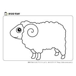 ぬりえページ: 子羊 (動物) #255 - 無料の印刷可能なぬりえページ